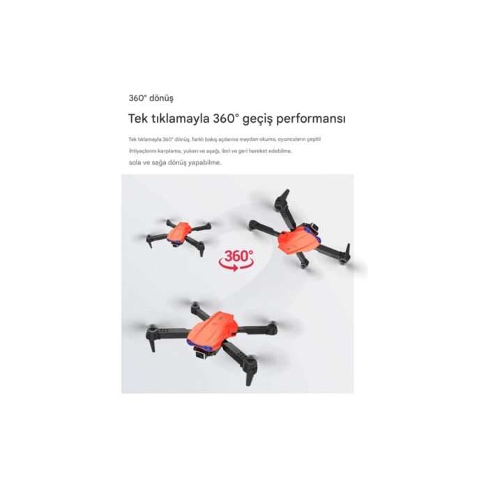 Zelia Wear 100 Mt. Engel Kaçınma Wifi 2 Kamera Hd Katlanabilir Drone - Görsel 5