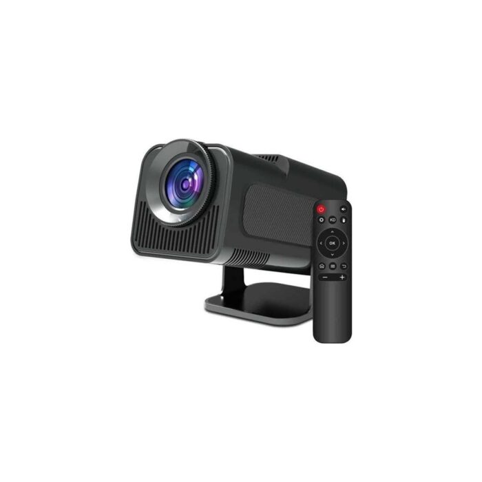 110001236629436.jpg Poebgo Family's Android Projeksiyon Siyah Taşınabilir Sinema Projektörü 4K 1080P Ev Sineması Bluetooth - Görsel 1