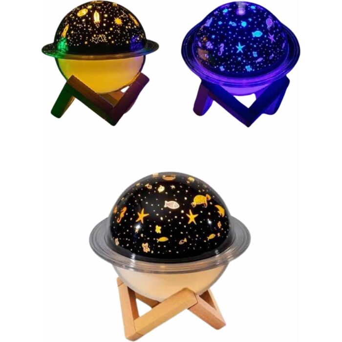 AyrStore Aromaterapi Hava Nemlendirici Gece Lambası Uzay Model Satürn Oda Kokusu - Görsel 2