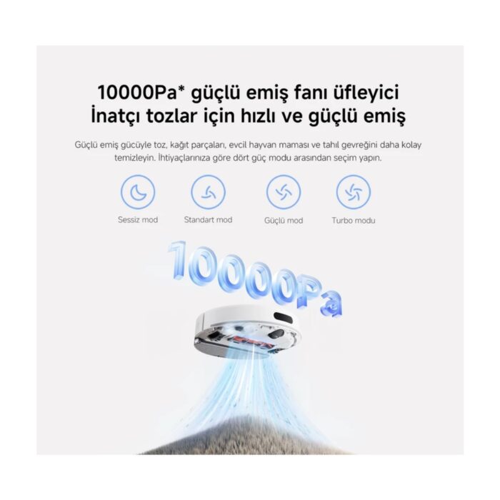 Xiaomi 10000PA Emiş Gücüyle Vacuum H40 Akıllı Robot Süpürge + Mop(Yer Silme)-Xiaomi Türkiye Garantili Robot Süpürge - Görsel 2