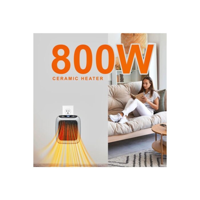 Gaman Karavan Için Taşınabilir 220 Volt Fişe Takılan 800 Watt Fanlı Mini Elektrikli Isıtıcı, Kumandalı - Görsel 3