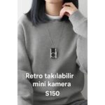 Qasul Vintage Mini Dijital Fotgraf Makinesi 1080P 0.96 Inç Ekranlı LED Işıkl - Görsel 4