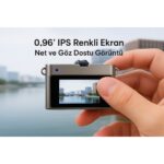 Qasul Vintage Mini Dijital Fotgraf Makinesi 1080P 0.96 Inç Ekranlı LED Işıkl - Görsel 5