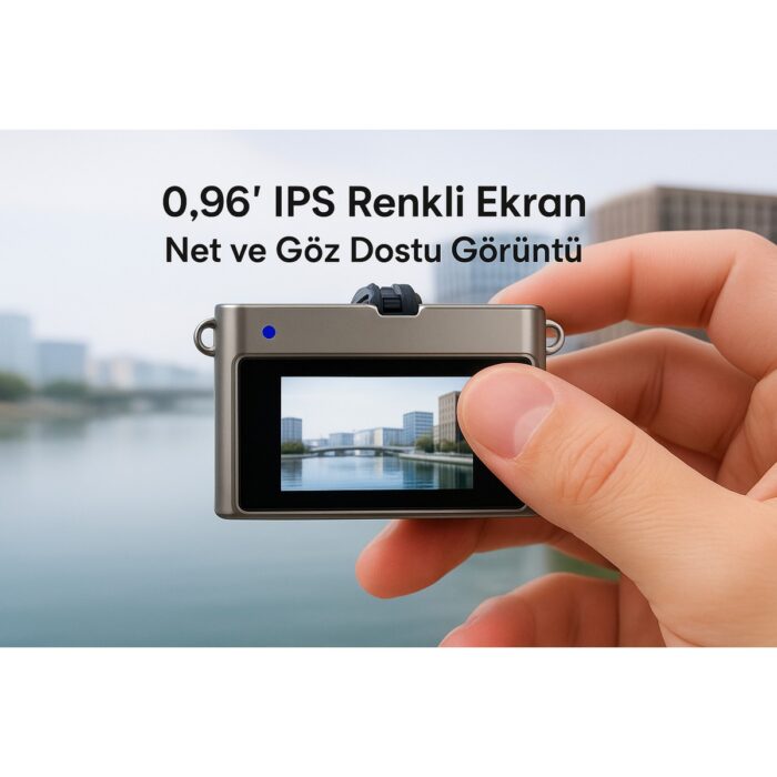 Qasul Vintage Mini Dijital Fotgraf Makinesi 1080P 0.96 Inç Ekranlı LED Işıkl - Görsel 5