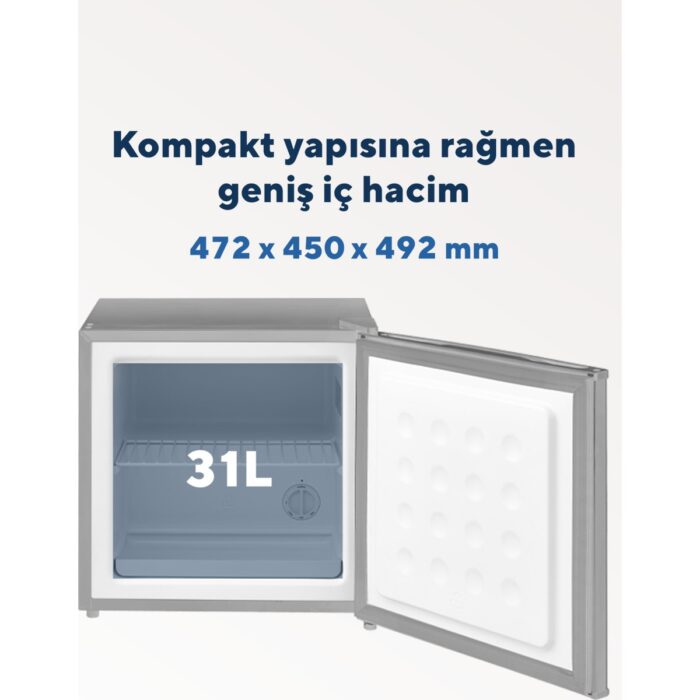 Kumtel 31L Mini Dondurucu Silver HFR-50SL - Görsel 3