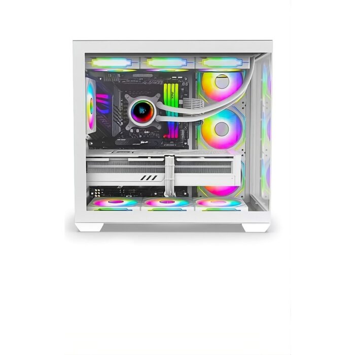 Apphirex TCW99 Ryzen 7 5700X 32GB 1tb M.2 SSD RX9060XT 16GB 27'' 300HZ Sıvı Soğutmalı Beyaz Masaüstü Oyuncu Bilgisayarı Hazır Sistem - Görsel 3