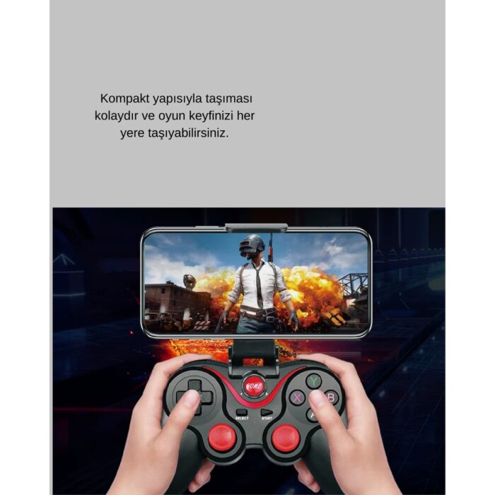 AyrStore Çift Analog Joystick ve 14 Tuşlu Bluetooth Oyun Kumandası - Görsel 5