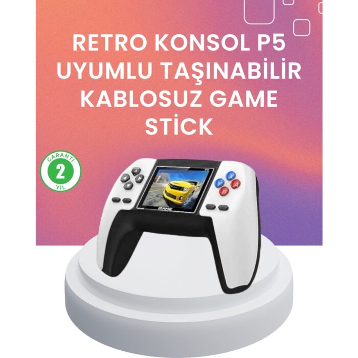 AyrStore Kompakt Retro Oyun Konsolu | P5 Gamepad ile Eski Günlere Dönün - Görsel 1