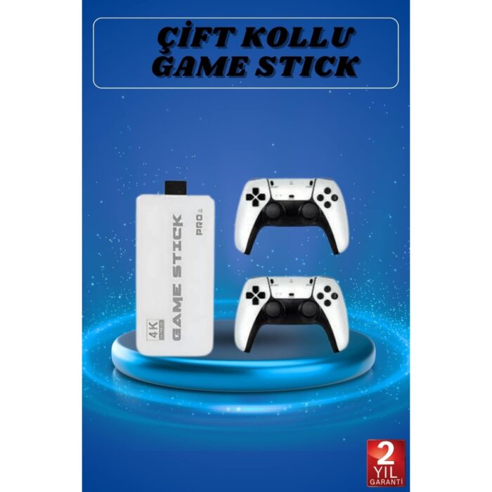110001238243459.jpg AyrStore Game Stick 4K Retro Çift Kollu Atari Oyunlari +20000 Oyunlu Konsol Nostalji - Görsel 1