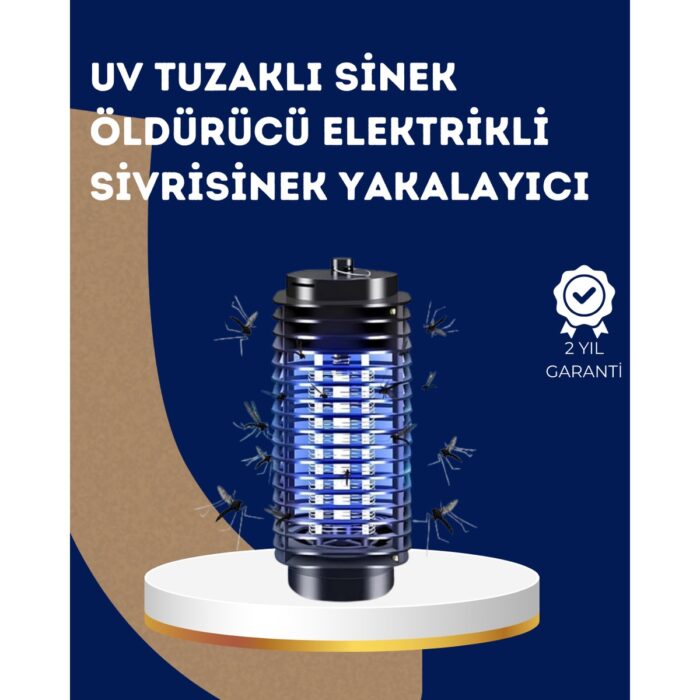 110001238318049.jpg AyrStore Elektrikli Uv Işıklı Sivrisinek ve Böcek Öldürücü – Sessiz ve Güvenli Tuzak - Görsel 1
