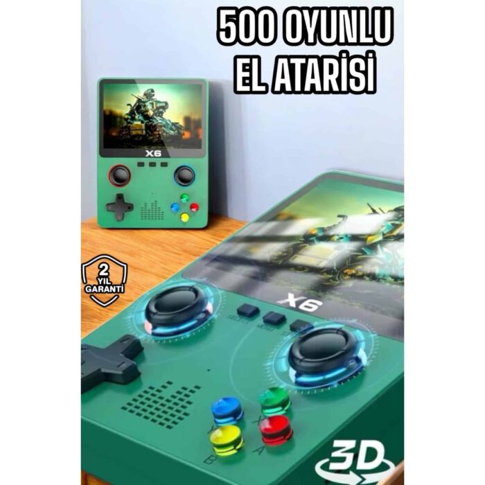 AyrStore Çocuklara Özel 666 Oyunlu X6 Atari Video Izleme ve Müzik Dinleme - Görsel 1