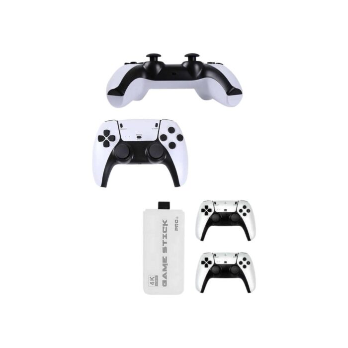 AyrStore Çift Oyun Kollu 4K Hd Ekran Nostaljik 20.000 Oyunlu Beyaz Game Stick - Görsel 5