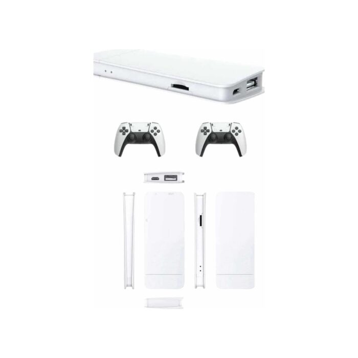 AyrStore 3D Çift Oyun Kollu 4K Hd Ekran Nostaljik 20.000 Oyunlu Beyaz Game Box - Görsel 3