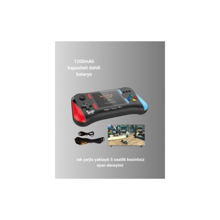 AyrStore 3.5 Inç Ekranlı Klasik Oyun Konsolu – 500 Dahili Oyun - Görsel 4