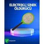AyrStore Pil ile Çalışan Elektrikli Sivrisinek Raketi | Kimyasal Içermeyen Hijyenik Çözüm