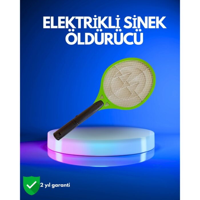 AyrStore Pil ile Çalışan Elektrikli Sivrisinek Raketi | Kimyasal Içermeyen Hijyenik Çözüm - Görsel 1