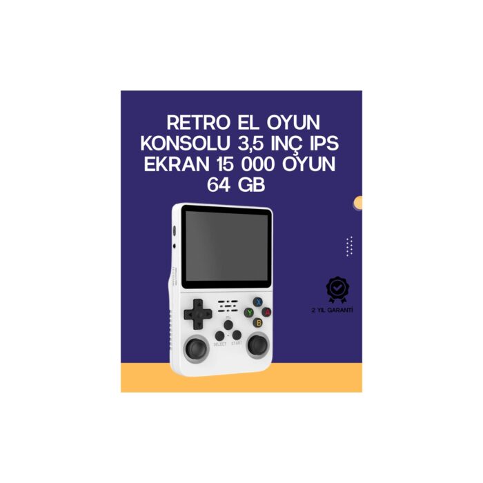 AyrStore R36S Retro El Konsolu 64 GB – 15.000 Oyun, Geniş Platform Desteği, 3.5” IPS Ekran - Görsel 1
