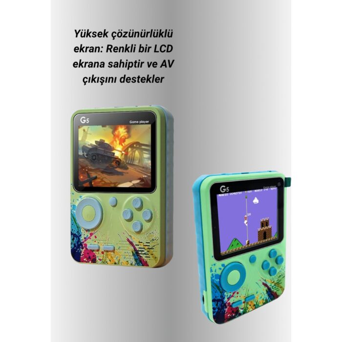 AyrStore Tv Bağlantılı 500 Oyunlu Mini Gameboy Konsol - Görsel 4