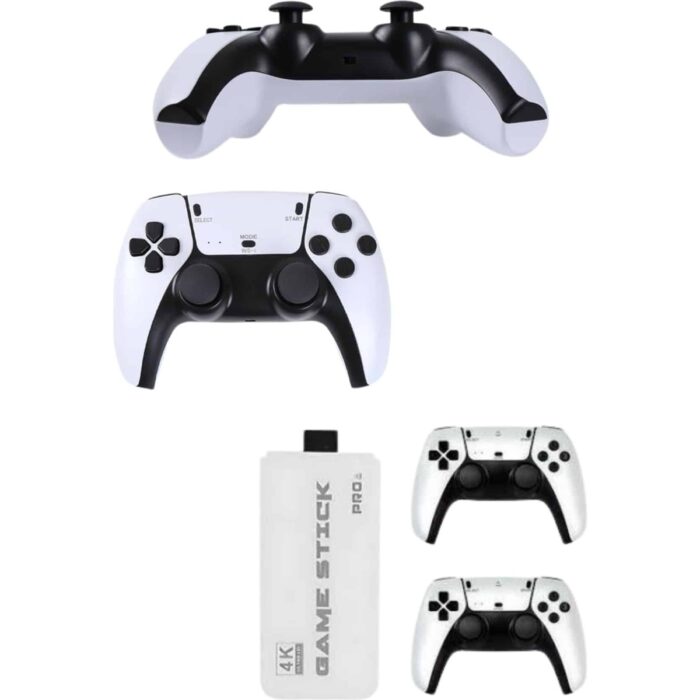 AyrStore 4K Hd Görüntü Kaliteli Retro Game Stick 20000 Oyunlu Çift Kollu Beyaz Game Stick - Görsel 4