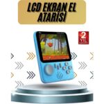 AyrStore 3.5 Inç Mini Atari Taşınabilir Oyun Konsolu 666 Adet Retro Oyun