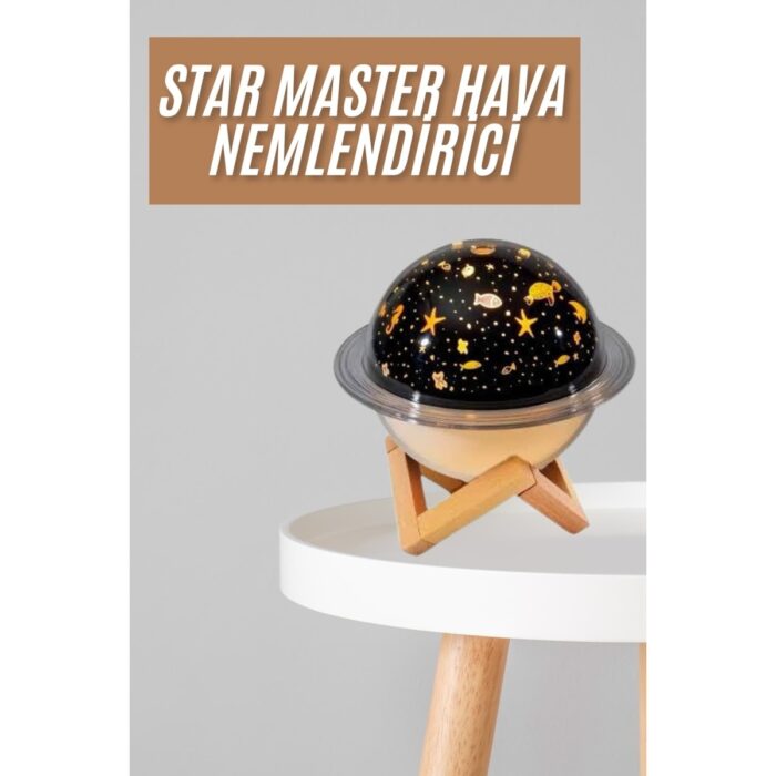 110001239043729.jpg AyrStore Hava Nemlendirici LED Işıklı Gece Lambası Yıldız Görünümlü Renk Değiştiren - Görsel 1