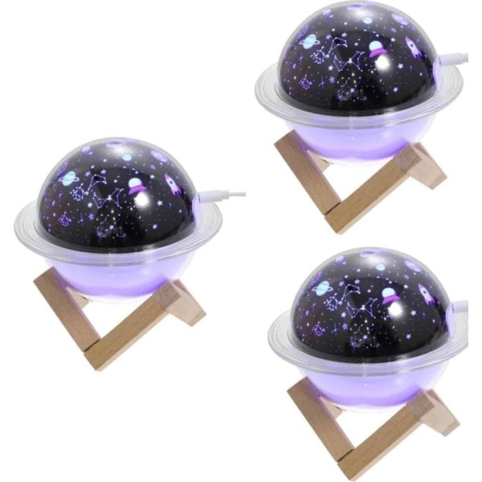 AyrStore Hava Nemlendirici LED Işıklı Gece Lambası Yıldız Görünümlü Renk Değiştiren - Görsel 3