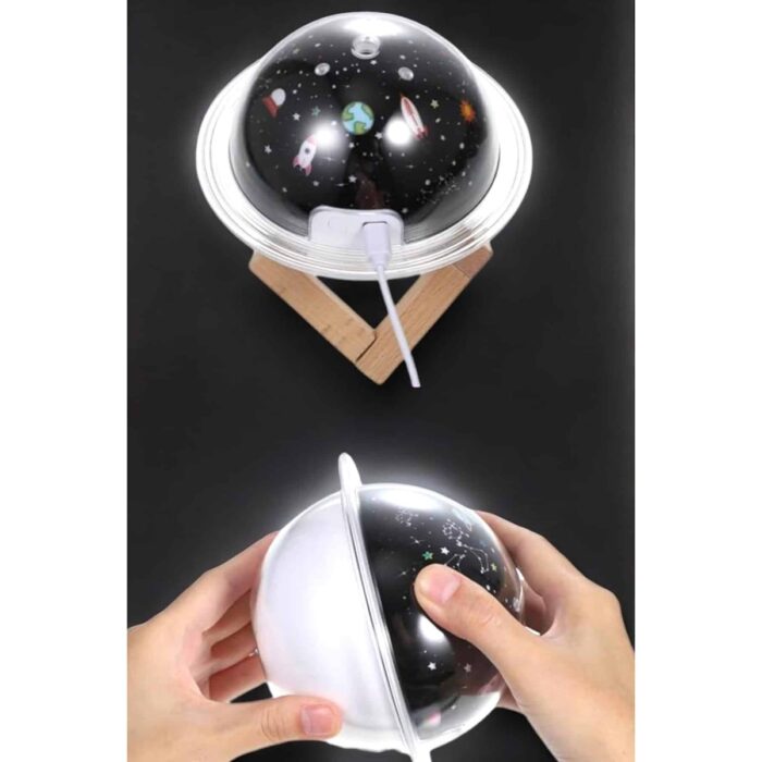 AyrStore Hava Nemlendirici Projeksiyon Görünümlü USB Bağlantılı Aromaterapi - Görsel 4