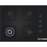 Bosch Siyah 3 Lü Ankastre Set 458 ( HUA717BR0T - POH7C6P30O - DWK67PJ60T ) 67CM Wok Bek Ocak - Buhar Destekli Inox Fırın - Pişirme Matı ile - Görsel 3