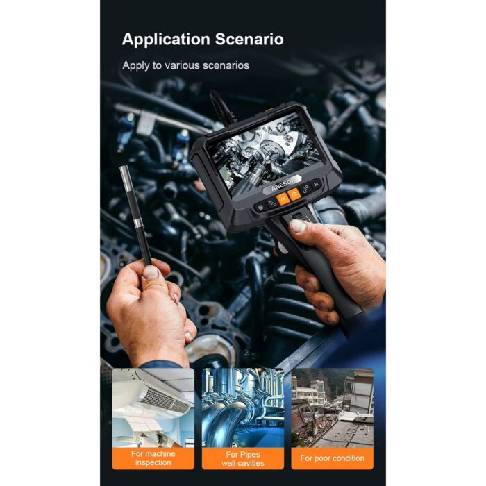 Anesok S10 Lens Çapı 3.9mm 360 Derece  Hareketli Oynarbaşlı 2 Metre Kablo Endoskop Yılan Kamera - Görsel 5