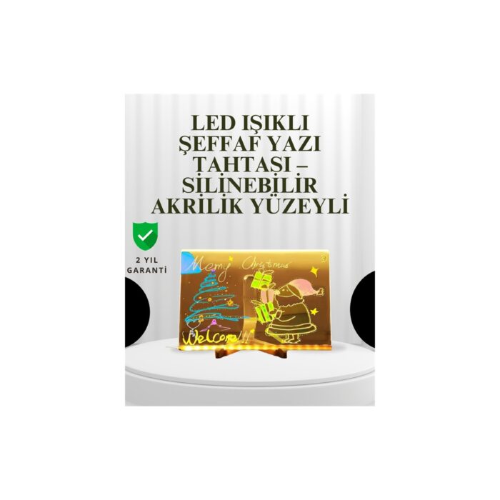 110001239832605.jpg Dekoratif LED Yazı Tahtası – Silinebilir, Neon Kalemli, Planlama ve Hatırlatma Için Ideal - Görsel 1