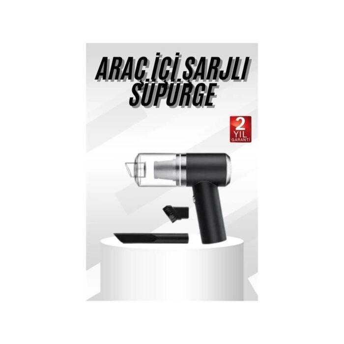 AyrStore Yeni Nesil Mini Vakumlu Araç Süpürgesi El Süpürgesi Şarjlı - Görsel 2