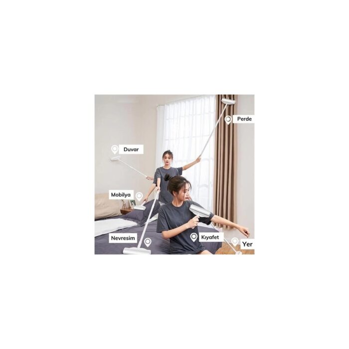 AyrStore Teleskopik Saplı 24 cm Yapışkanlı Tüy Rulosu Uzayabilen Hav Tüy Toz Toplayıcı Rulo 2 Yedekli - Görsel 5