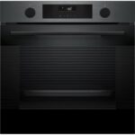 Bosch Siyah 3 Lü Ankastre Set 461 ( HUA736EG0T - POH7C6P30O - DWK67PJ60T ) 67CM Wok Bek Ocak - Buhar Destekli Siyah Inox Fırın - Pişirme Matı ile - Görsel 2