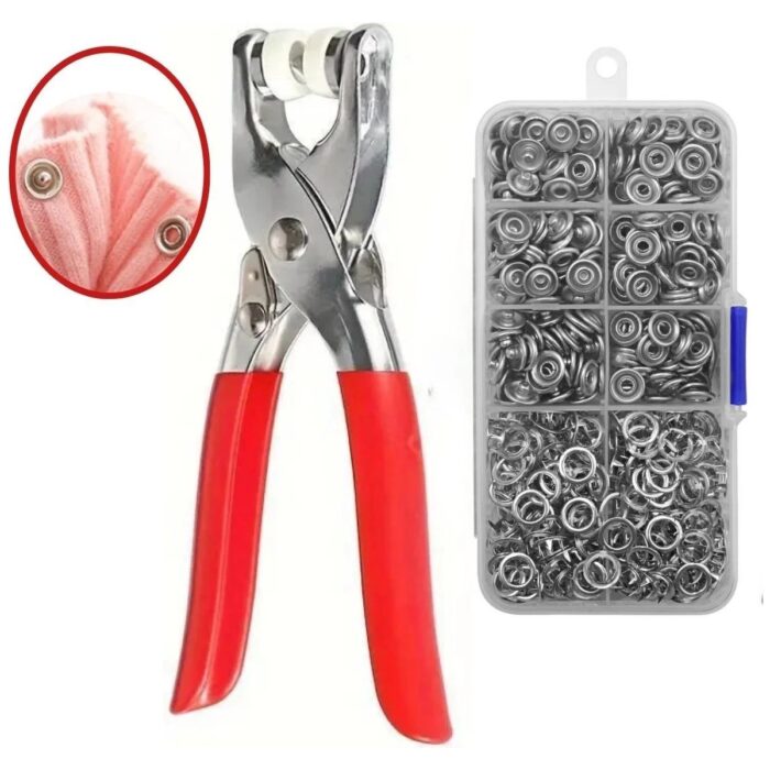 110001243060508.jpg AyrStore 200 Adet Paslanmaz Çelik Çıtçıt ve Pense Seti Metal Çıt Çıt Makinesi - Görsel 1