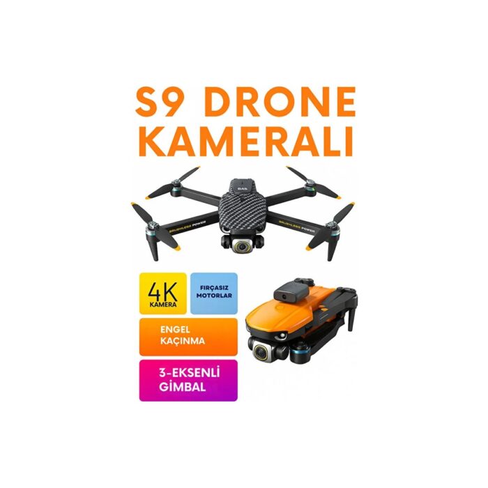 Wirkmarkt Wirmarkt   Model S9   4K Kameralı Rc Uzaktan Kumandalı Çocuklar ve Sosyal Medya Çekimi Için Uygun, Katlanabilir Drone Mini Quadcopter   Çanta Hediyeli - Görsel 3
