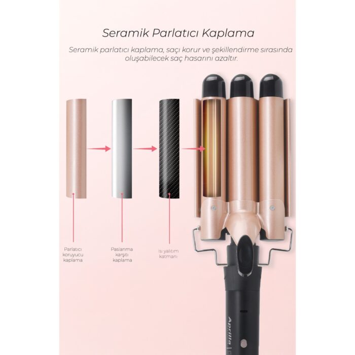 Aprilla Hızlı 3'lü Su Dalgası (WAG) Maşası 32mm - Görsel 4