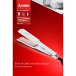 Aprilla Ahs-2033 Beyaz Geniş Seramik Kaplamalı Güçlü Saç Düzleştirici (40mm*120mm)