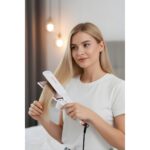 Aprilla Ahs-2033 Beyaz Geniş Seramik Kaplamalı Güçlü Saç Düzleştirici (40mm*120mm) - Görsel 2