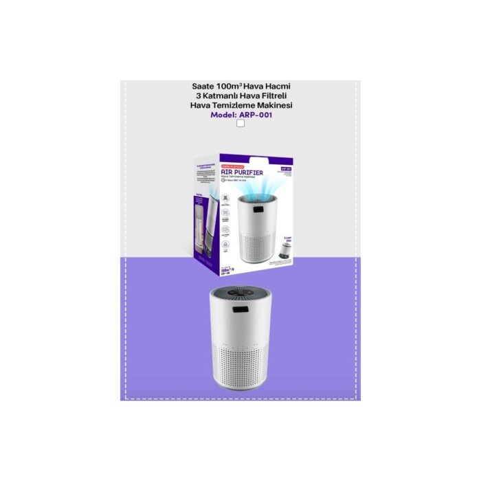 Deanb 100 M³ Hacim Akıllı Hava Temizleyici 3 Katmanlı Hepa Hava Filtreli Temizleme Makinesi - Sessiz - Görsel 5