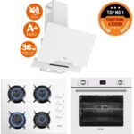 Ferre ve Afm Tech Markalı / Feon Beyaz Ultra Sessiz Ankastre Set( D064-SA + FM2201 + FM7701 )