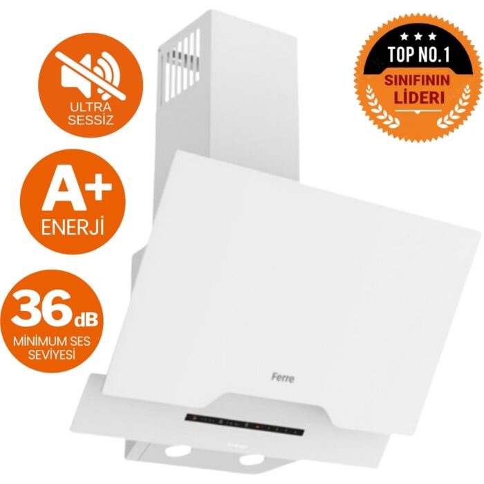 Ferre ve  Afm Tech Markalı /  Feon  Beyaz Ultra Sessiz  Ankastre Set( D064-SA + FM2201 + FM7701 ) - Görsel 2