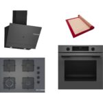 Bosch Gri 3 Lü Ankastre Set 469 ( HUA717BN0T - POP7C9P30O - DWK67PJ70T  ) 67CM Ocak - Buhar Destekli - Pişirme Matı ile