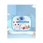 Bonjux Kedi Temalı Anında Baskılı Çocuk Kamerası Print Kamera | Çift Kamera, 2,0″ Ekran, Silikon Kılıf