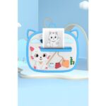 Bonjux Kedi Temalı Anında Baskılı Çocuk Kamerası Print Kamera | Çift Kamera, 2,0″ Ekran, Silikon Kılıf - Görsel 2