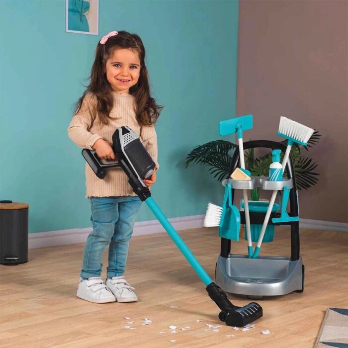 AyrStore Smoby Rowenta Arabalı Elektrikli Süpürge 7600330319 - Görsel 4