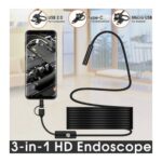 E-Woman Endoskop 3 In 1 Yılan Kamera USB Micro USB Type-C 20 Metre Sert Kablo - Lisinya - Görsel 4