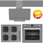 Ferre ve Afm Tech Markalı / Greyva Gri -Antrasit Ankastre Set ( SS206 + FM7710 + FM3407 )