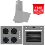 Ferre ve Afm Tech Marka / Greysa Antrasit - Gri Turbolu Ankastre Set (D088 + FM2210 + FM7710)