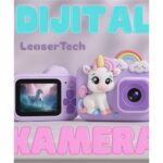 Kensa Dijital Fotoğraf Makinası Çocuk Fotoğraf Makinası Mini Kamera Mp3 Çalar / Retro Oyunlar / Ön Kamera / Tripod - Görsel 3