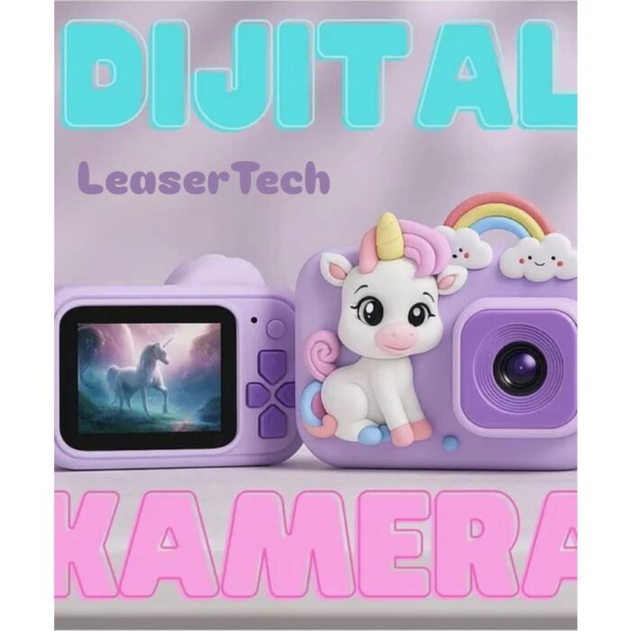 Kensa Dijital Fotoğraf Makinası Çocuk Fotoğraf Makinası Mini Kamera Mp3 Çalar / Retro Oyunlar / Ön Kamera / Tripod - Görsel 3